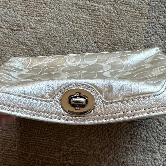 Coach Shimmering Gold Wristlet - Picture 3 of 11